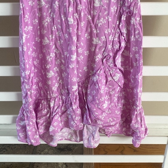 J Crew Ruffle-front mini dress in soft rayon bubblegum floral Size 4 - Picture 7 of 14